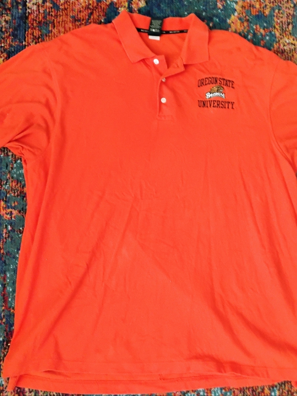 Vtg Oregon State University OSU Beavers Polo Shirt XXL Gear For Sports Big Cotto